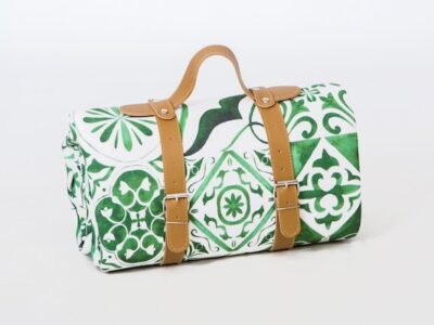 mosaic large picnic rug with pu handle